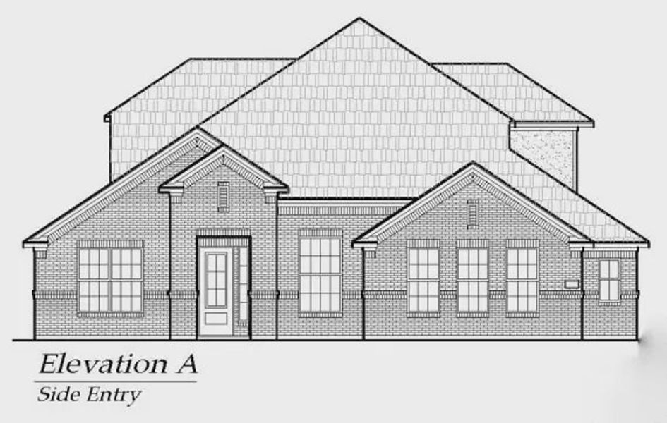 Exterior rendering of this home design in Lakeview Heights, Azle, TX (Image 10).