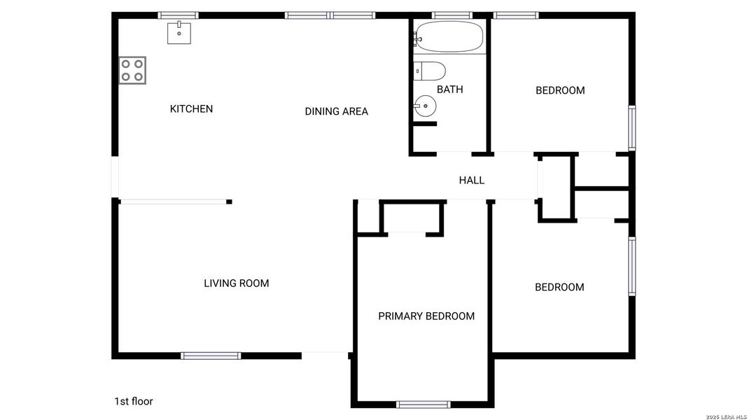 2D floor plan layout of this home in Waters Edge, Seguin, TX (Image 3).