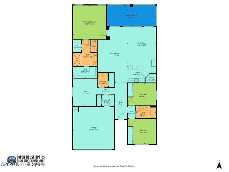 2D floor plan layout of this home in Sandridge Hills, Green Cove Springs, FL (Image 5).