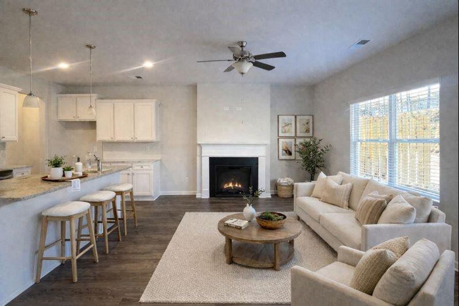 Furnished interior view inside a new home in Lake Harbin, Morrow (Image 11).