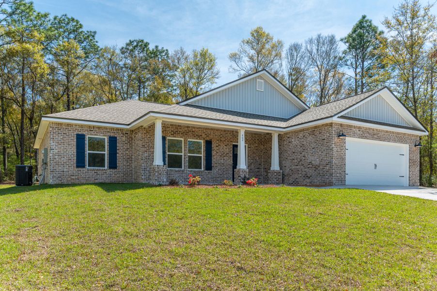Representative exterior photo of a completed home built from the Sierra by CJL Homes in Oak Hollow, Crestview, FL (Image 14).