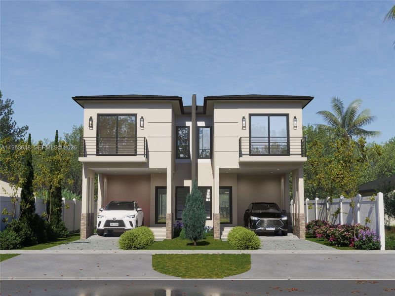 Front exterior of a new home in , Miami, FL, highlighting curb appeal (Image 14).