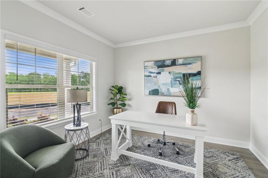 Furnished interior view inside a new home in , Flowery Branch (Image 10).