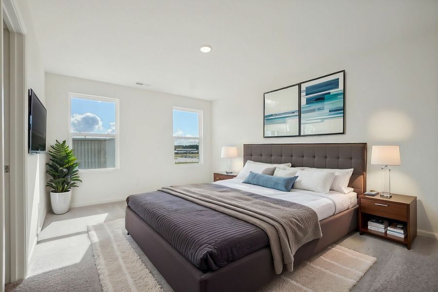 Representative furnished interior of a home built from the Dahlia by Starlight Homes in Walker Station, Wilson (Image 11).