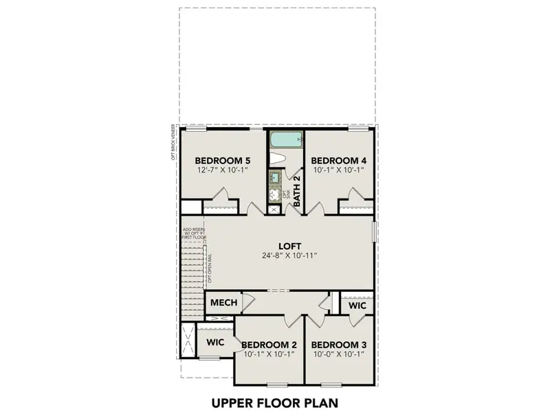 2D floor plan layout for the The Brazos A by Davidson Homes LLC in Agave, San Antonio, TX (Image 4).