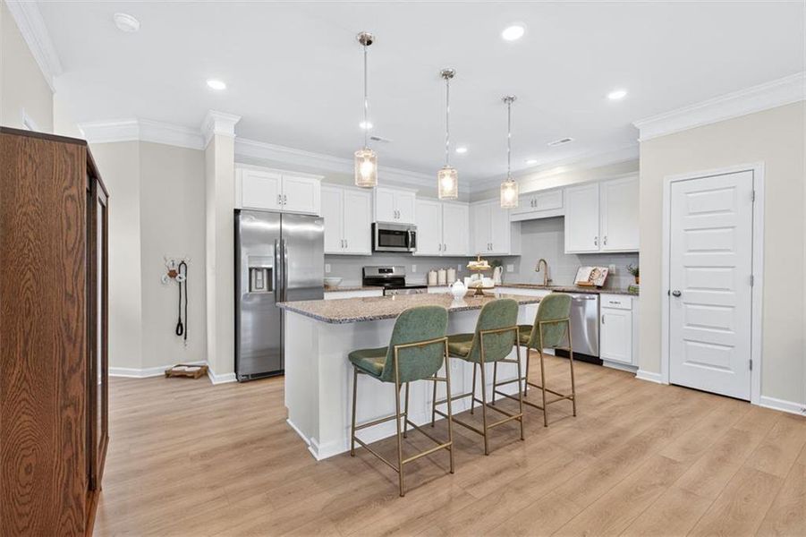 Furnished interior view inside a new home in Townes At The Stiles, Cartersville (Image 6).