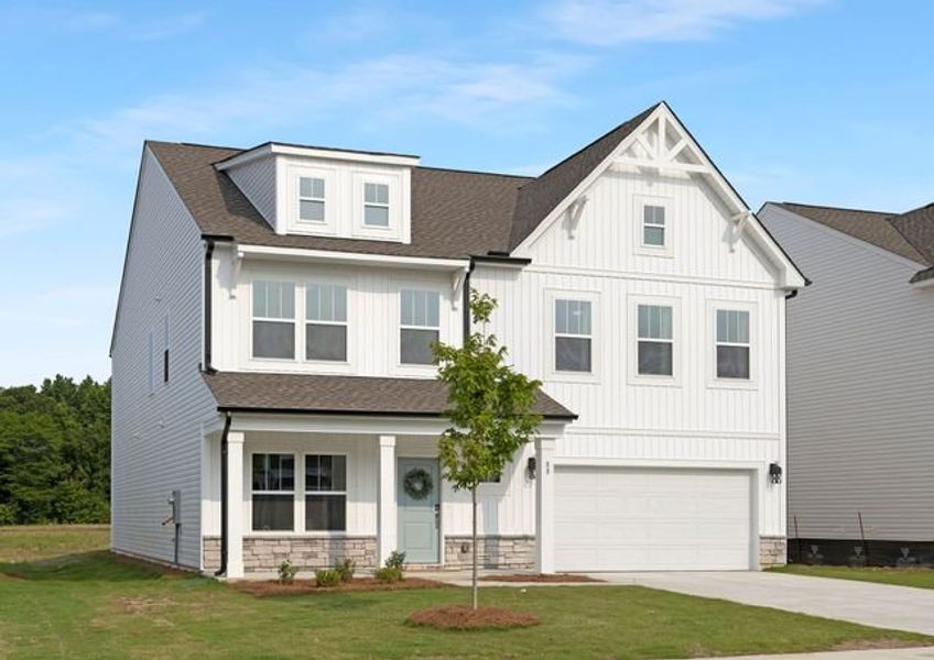 Representative exterior photo of a completed home built from the Calgary P by True Homes in Homecoming, Ravenel, SC (Image 17).