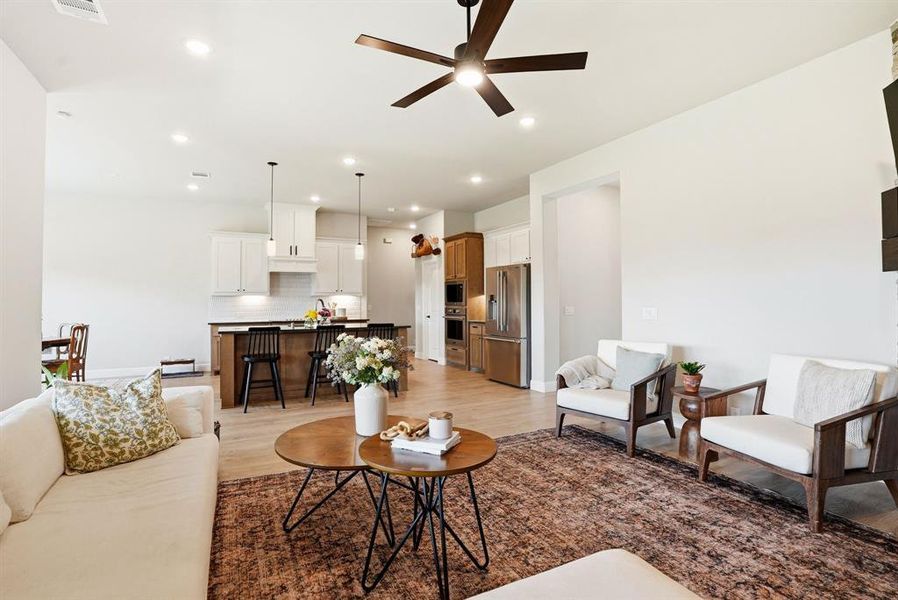 Furnished interior view inside a new home in Hayes Crossing, Midlothian (Image 13).