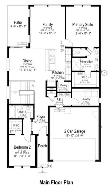 2D floor plan layout for the Caliste by View Homes in Murata Farms, Fort Lupton, CO (Image 3). 2D floor plan layout for the Caliste by View Homes in Murata Farms, Fort Lupton, CO (Image 3).