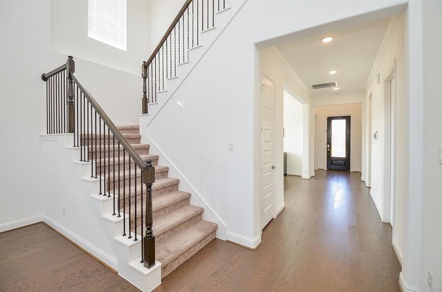 Beautiful open staircase.