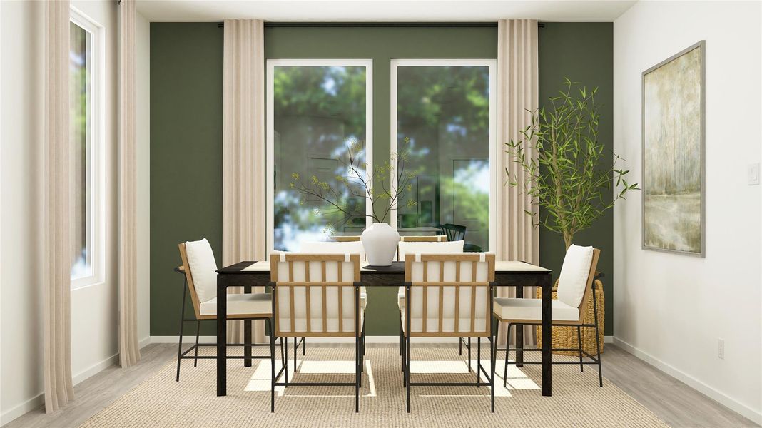 Furnished interior view inside a new home in Meadowlark Preserve, Pflugerville (Image 7).