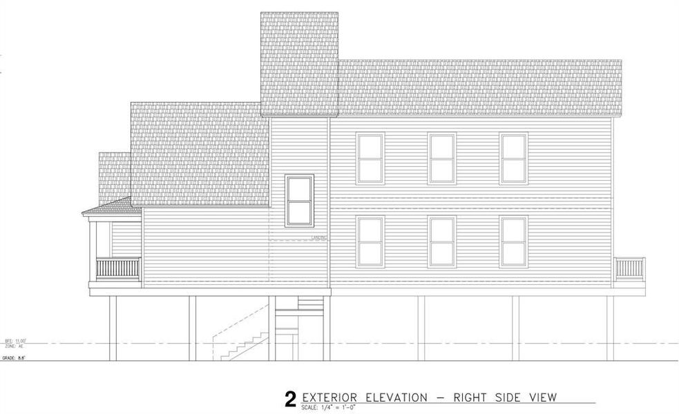 Exterior rendering of this home design in , Galveston, TX (Image 4). Exterior rendering of this home design in , Galveston, TX (Image 4).
