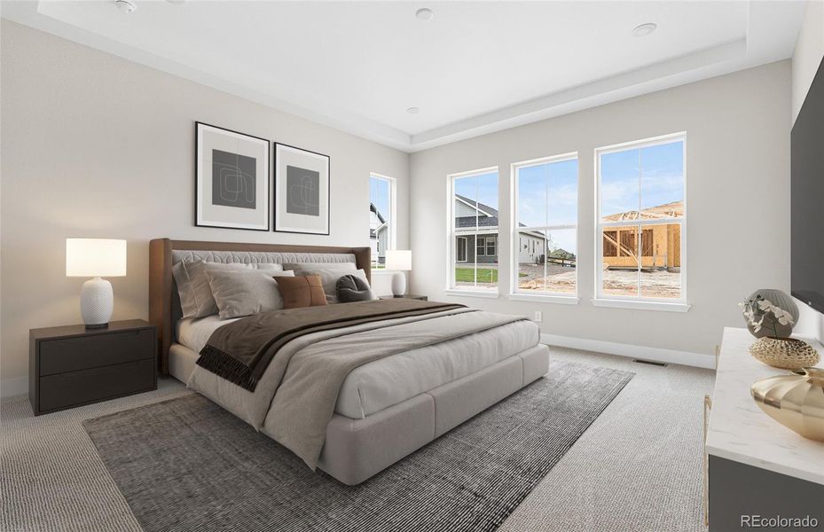 Furnished interior view inside a new home in Hilltop at Inspiration, Aurora (Image 18).