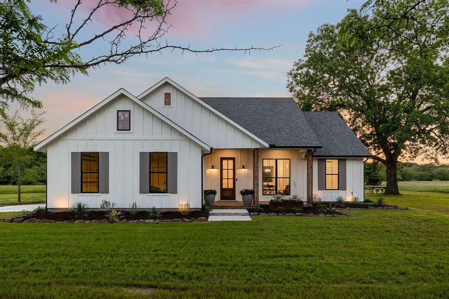 Front exterior of a new home in , Ladonia, TX, highlighting curb appeal (Image 26). Front exterior of a new home in , Ladonia, TX, highlighting curb appeal (Image 26).