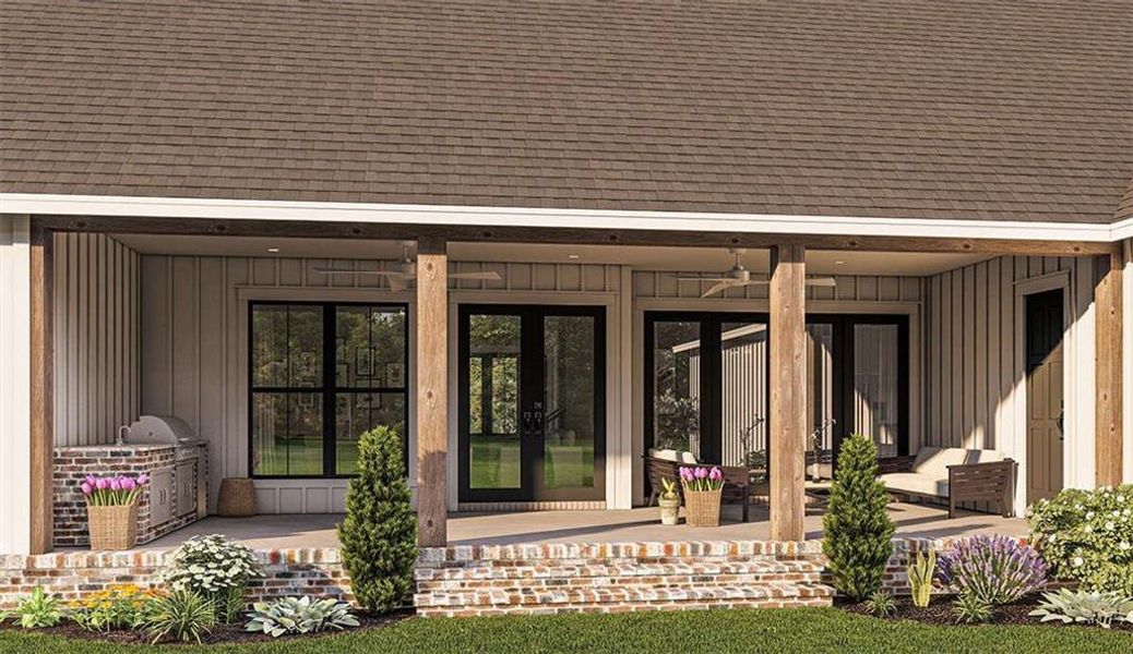 Exterior details and patio area of a home in , Maysville (Image 4).