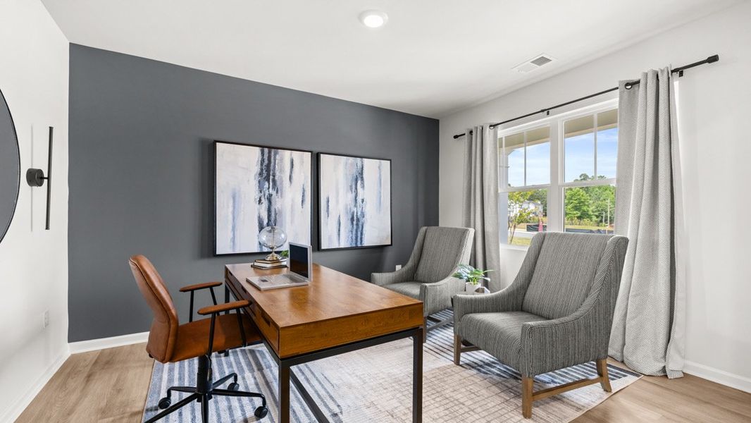 Representative furnished interior of a home built from the BELHAVEN by D.R. Horton in Pointe Park, Union City (Image 9).