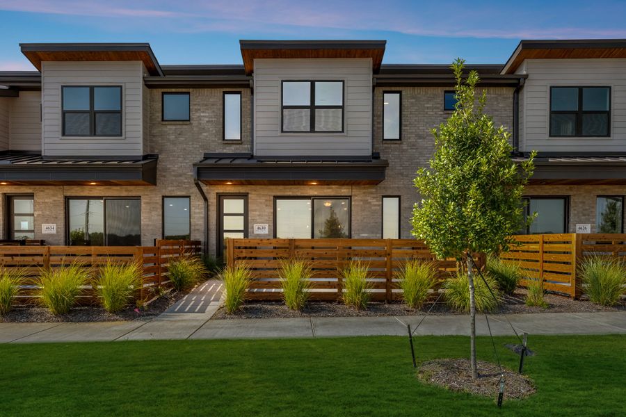 Front exterior of a new home in Wildridge, Oak Point, TX, highlighting curb appeal (Image 1). Front exterior of a new home in Wildridge, Oak Point, TX, highlighting curb appeal (Image 1).