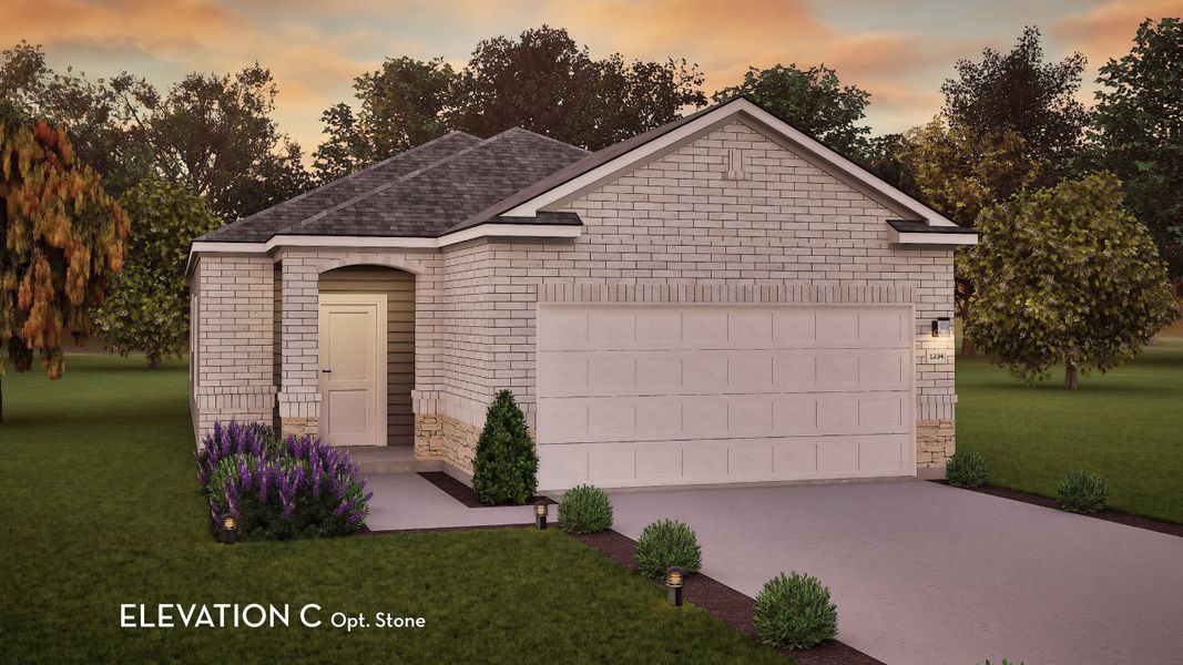 Representative exterior photo of a completed home built from the Pine by CastleRock Communities in Serenada, Brookshire, TX (Image 13).