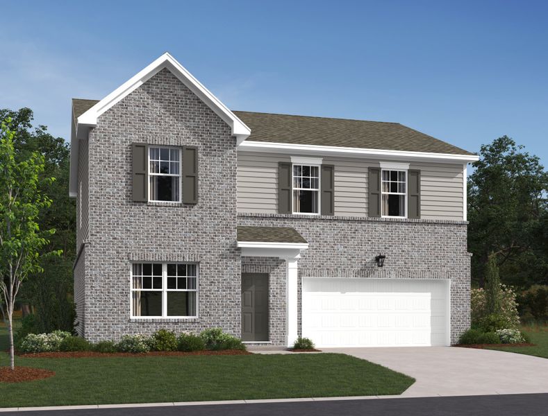 Representative exterior photo of a completed home built from the Montgomery by Ashton Woods in Cades Bluff, Lebanon, TN (Image 2).