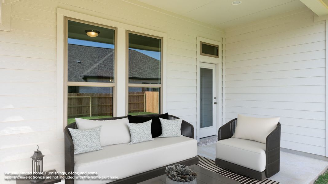 Exterior details and patio area of a home in Santa Rita Ranch 40', Santa Rita Ranch (Image 2).
