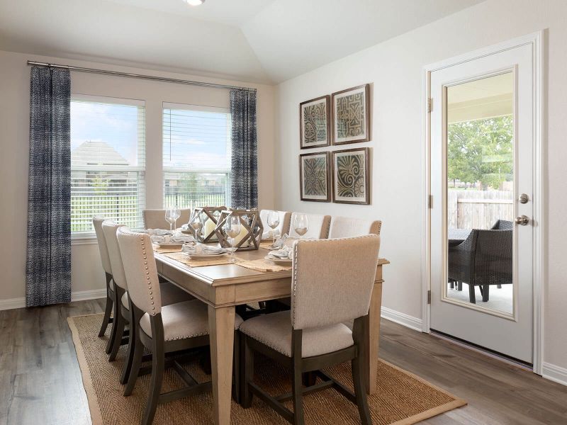 Keep everyone close with a casual dining area connected to the kitchen.