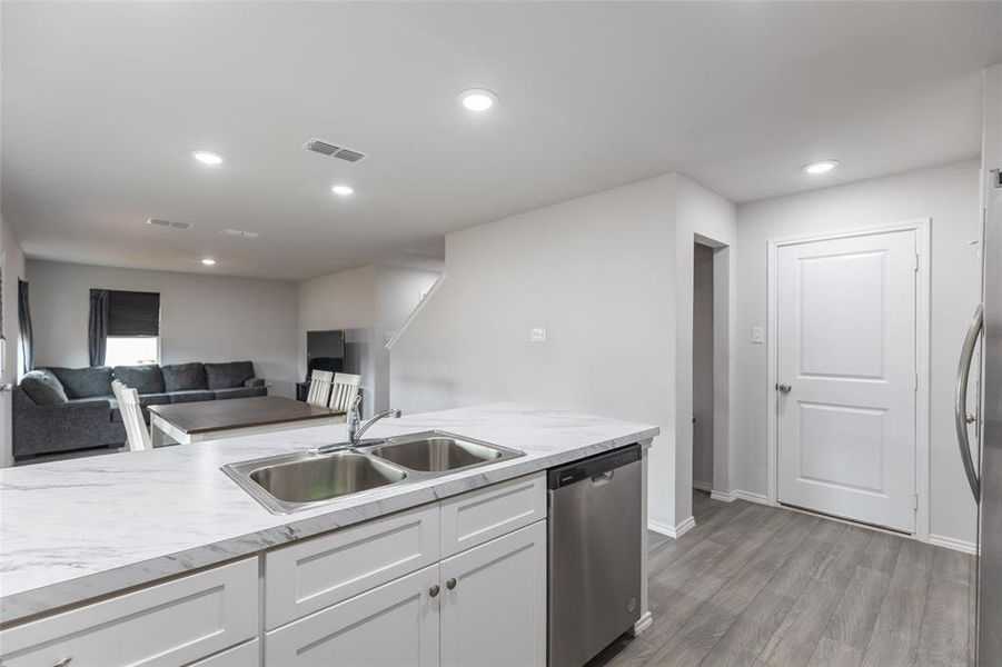 view to pantry & garage entrance