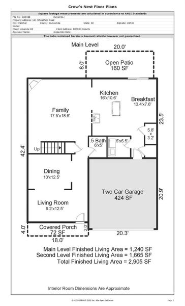 Floor plan main level