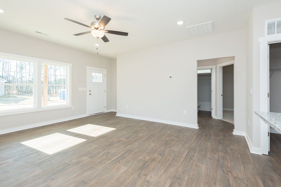 Representative unfurnished interior of a home built from the Dogwood by Foundation Home Builders LLC in Ambergate II, Rocky Mount (Image 13). Representative unfurnished interior of a home built from the Dogwood by Foundation Home Builders LLC in Ambergate II, Rocky Mount (Image 13).