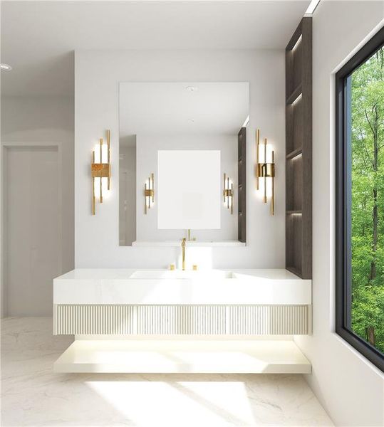 Furnished interior view inside a new home in , Alpharetta (Image 23).