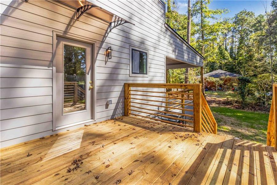 Exterior details and patio area of a home in , Atlanta (Image 2).