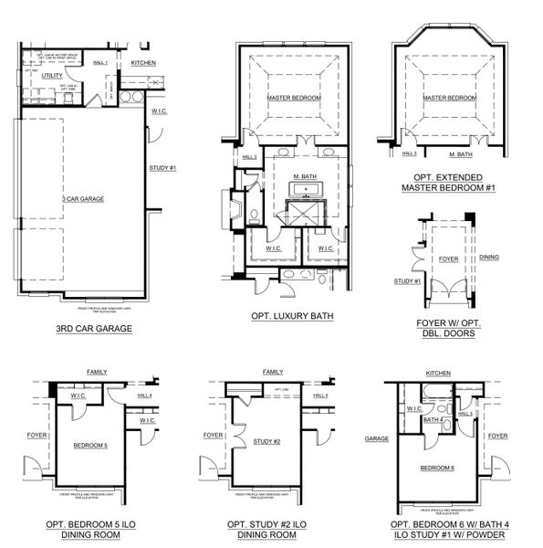2D floor plan layout for the Concept 3634 by Risewell Homes in Mockingbird Hills - Premiere Series, Joshua, TX (Image 4).