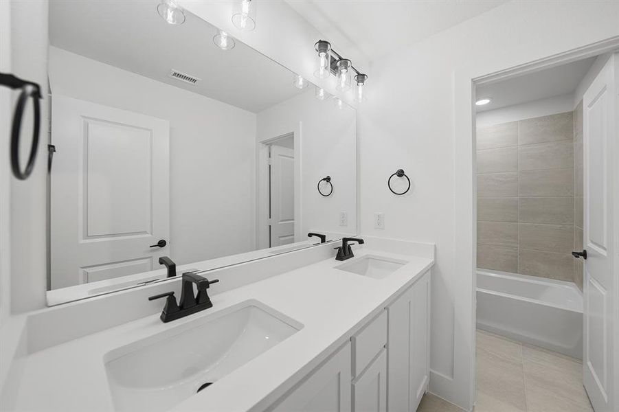 Furnished interior view inside a new home in Brookhollow West, Prosper (Image 10). Furnished interior view inside a new home in Brookhollow West, Prosper (Image 10).