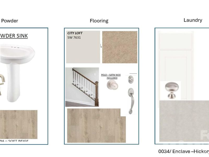 Sample of building materials used in homes in Enclave at Belmont, Belmont (Image 23).