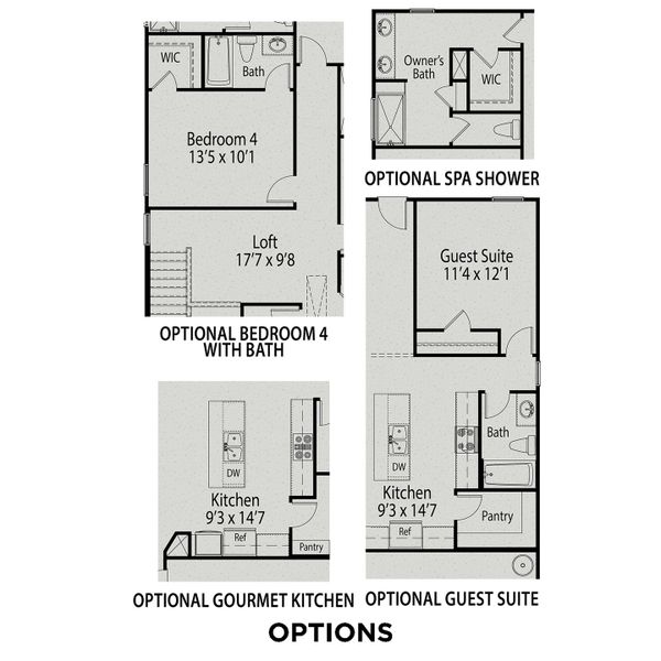 2D floor plan layout for the The Adalynn A by Davidson Homes LLC in Villas at Carpenter Woods, Durham, NC (Image 24). 2D floor plan layout for the The Adalynn A by Davidson Homes LLC in Villas at Carpenter Woods, Durham, NC (Image 24).