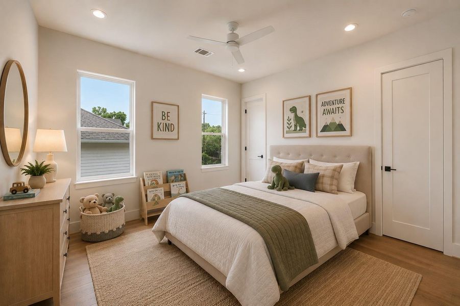 Another nice-sized bedroom. All located on the second floor *virtually staged.
