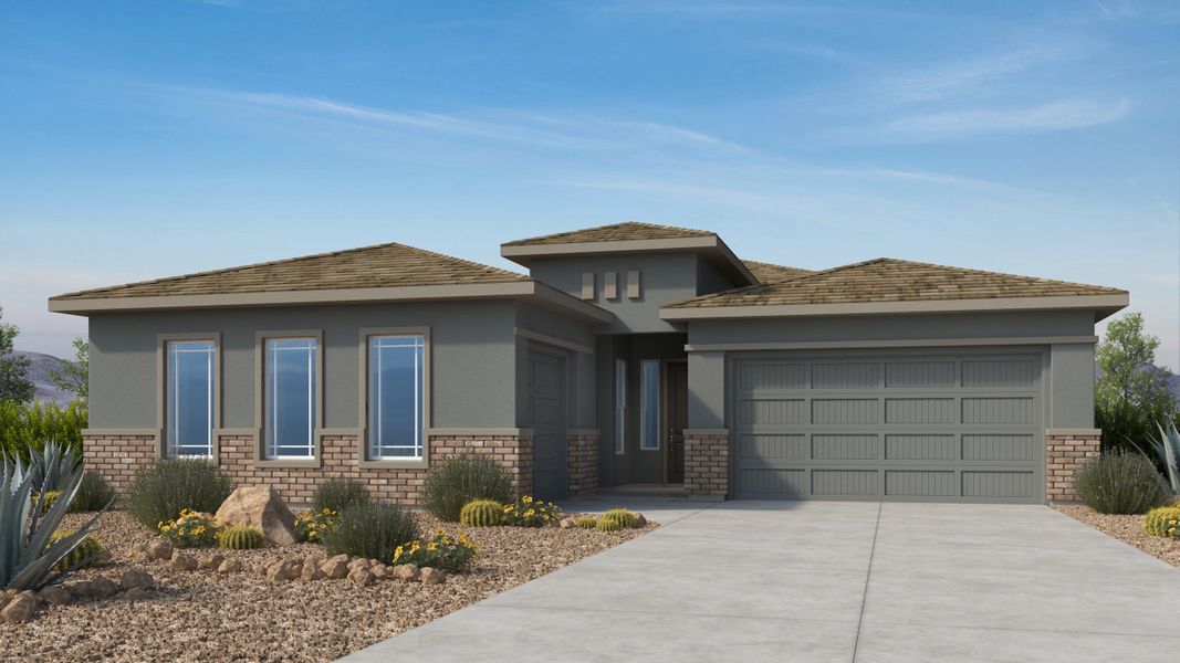 Representative exterior photo of a completed home built from the Yellowstone by Taylor Morrison in Verdin Passage Collection, Phoenix, AZ (Image 16). Representative exterior photo of a completed home built from the Yellowstone by Taylor Morrison in Verdin Passage Collection, Phoenix, AZ (Image 16).