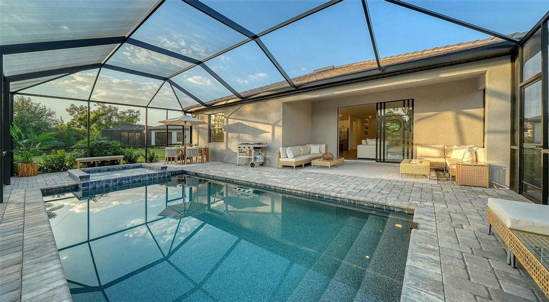Exterior details and patio area of a home in Lorraine Lakes at Lakewood Ranch, Lakewood Ranch (Image 26).