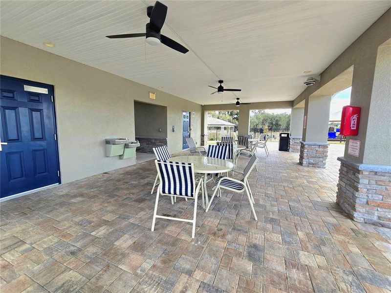 Exterior details and patio area of a home in Wind Meadows South, Bartow (Image 30).