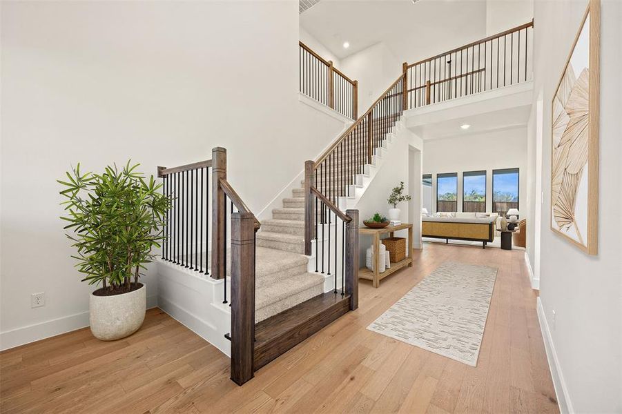 Furnished interior view inside a new home in Chatham Reserve, Providence Village (Image 4). Furnished interior view inside a new home in Chatham Reserve, Providence Village (Image 4).