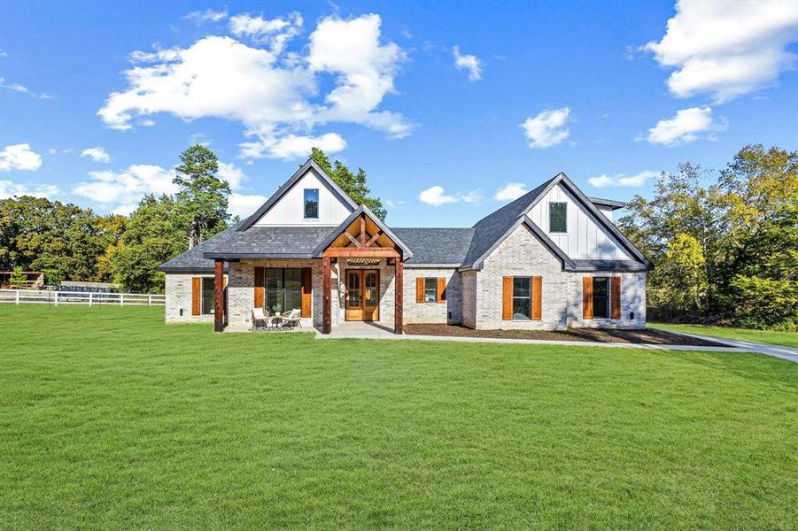 Front exterior of a new home in , Denison, TX, highlighting curb appeal (Image 27). Front exterior of a new home in , Denison, TX, highlighting curb appeal (Image 27).