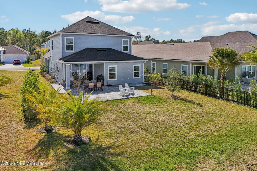 Exterior details and patio area of a home in Beacon Lake, St. Augustine (Image 31).