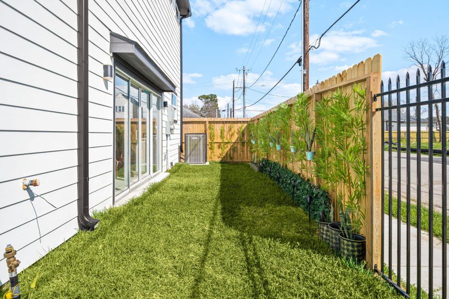Exterior details and patio area of a home in , Houston (Image 25).