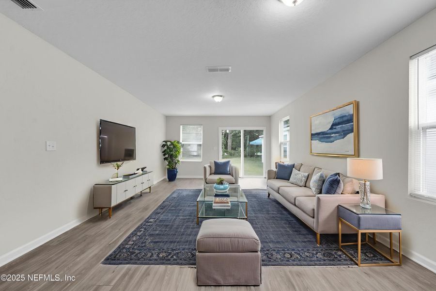 Furnished interior view inside a new home in , Jacksonville (Image 5). Furnished interior view inside a new home in , Jacksonville (Image 5).