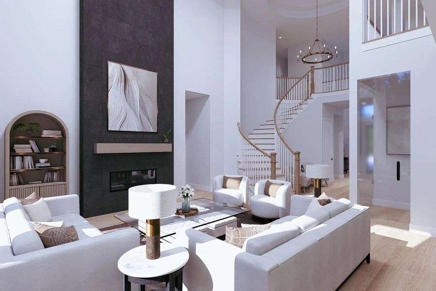 Furnished interior view inside a new home in Parmer Ranch 60, Georgetown (Image 10).