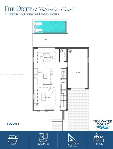 2D floor plan layout of this home in , Stuart, FL (Image 3).