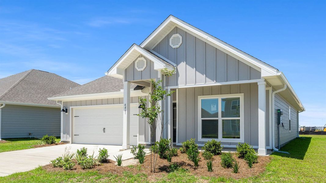 Front exterior of a new home in Titus Park, Panama City, FL, highlighting curb appeal (Image 19).