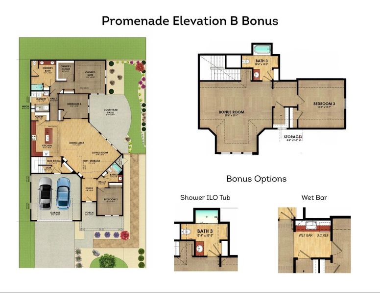 2D floor plan layout for the Promenade by Epcon Communities in Chipeta Hollows, Grand Junction, CO (Image 7).