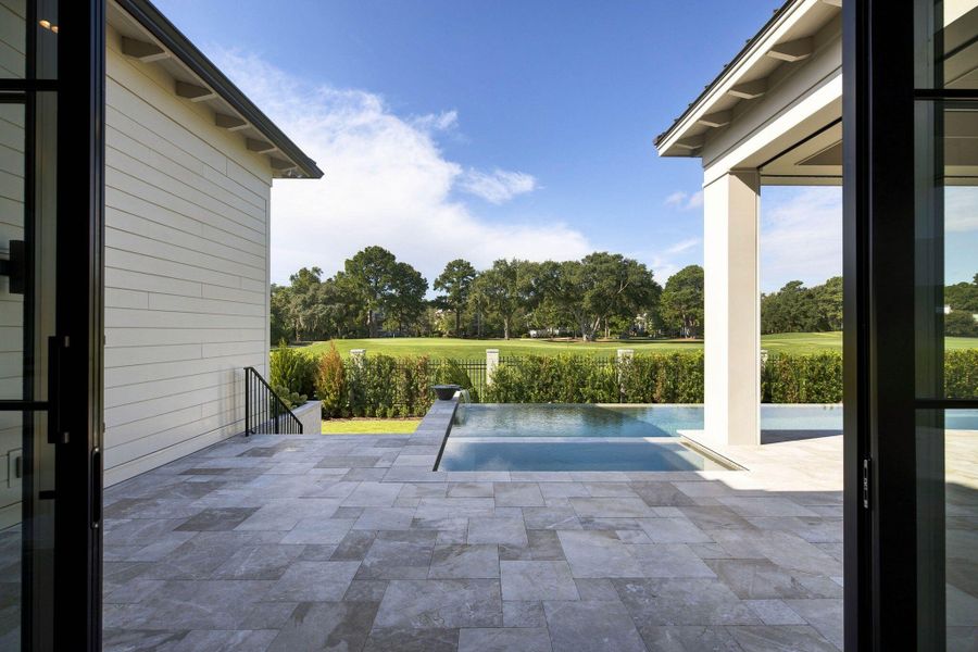 Exterior details and patio area of a home in , Charleston (Image 69). Exterior details and patio area of a home in , Charleston (Image 69).