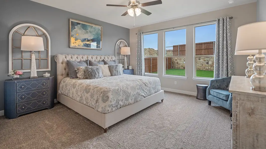 Furnished interior view inside a new home in Bluestem, Rhome (Image 19). Furnished interior view inside a new home in Bluestem, Rhome (Image 19).