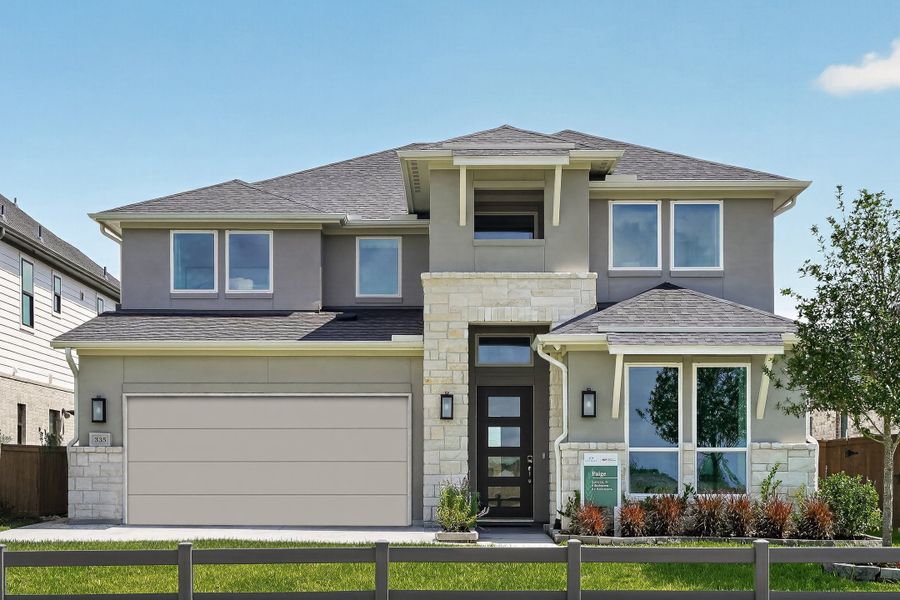 Representative exterior photo of a completed home built from the Paige by Taylor Morrison in Ryehill, Rosenberg, TX (Image 23).